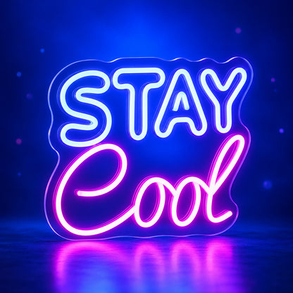 Stay Cool Neon Sign LED Neon Sign Dimmable Wall Light - Facebook Ad Image
