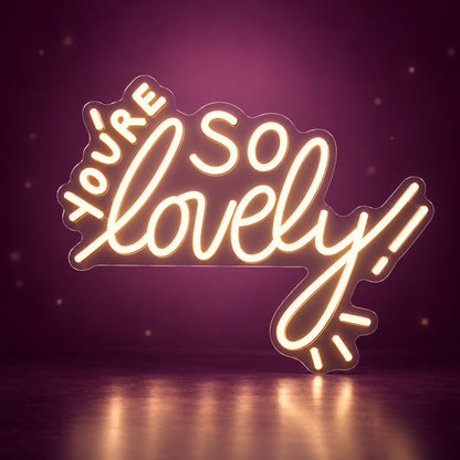 You're So Lovely LED Neon Sign Dimmable Wall Light - Facebook Ad Image