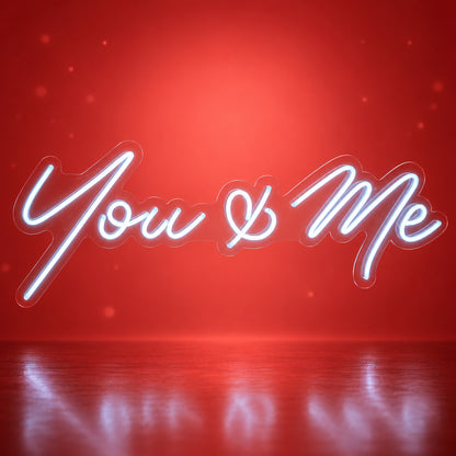 You and Me LED Neon Sign Elegant Cursive Style - Facebook Ad Image