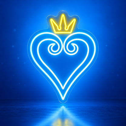 Kingdom Heart LED Neon Sign for Salon Light Up Business Decor - Facebook Ad Image