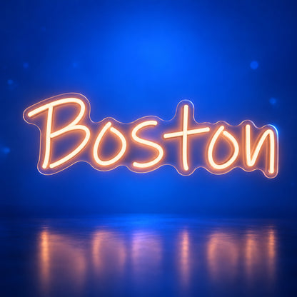 Boston LED Neon Sign Dimmable Wall Light - Facebook Ad Image