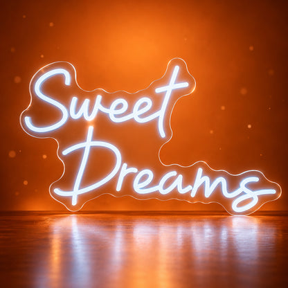 Sweet Dreams LED Neon Sign Flowing Cursive Style - Facebook Ad Image