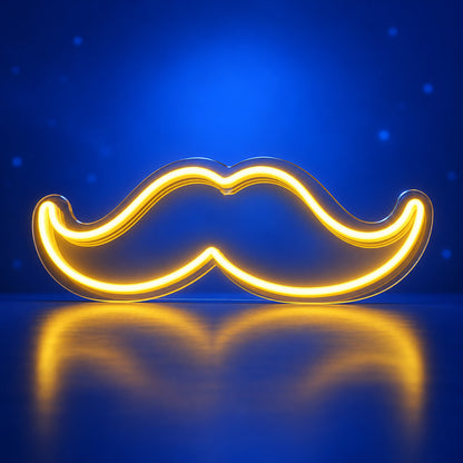 Mustache LED Neon Sign Dimmable Wall Light - Facebook Ad Image