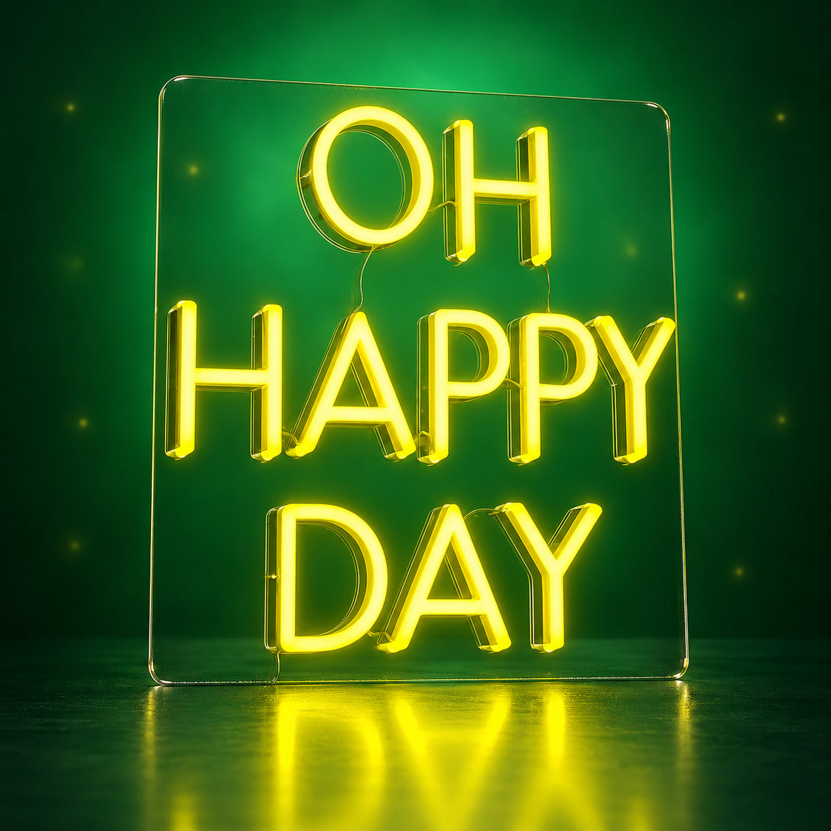 Oh Happy Day LED Neon Sign Dimmable Wall Light - Facebook Ad Image