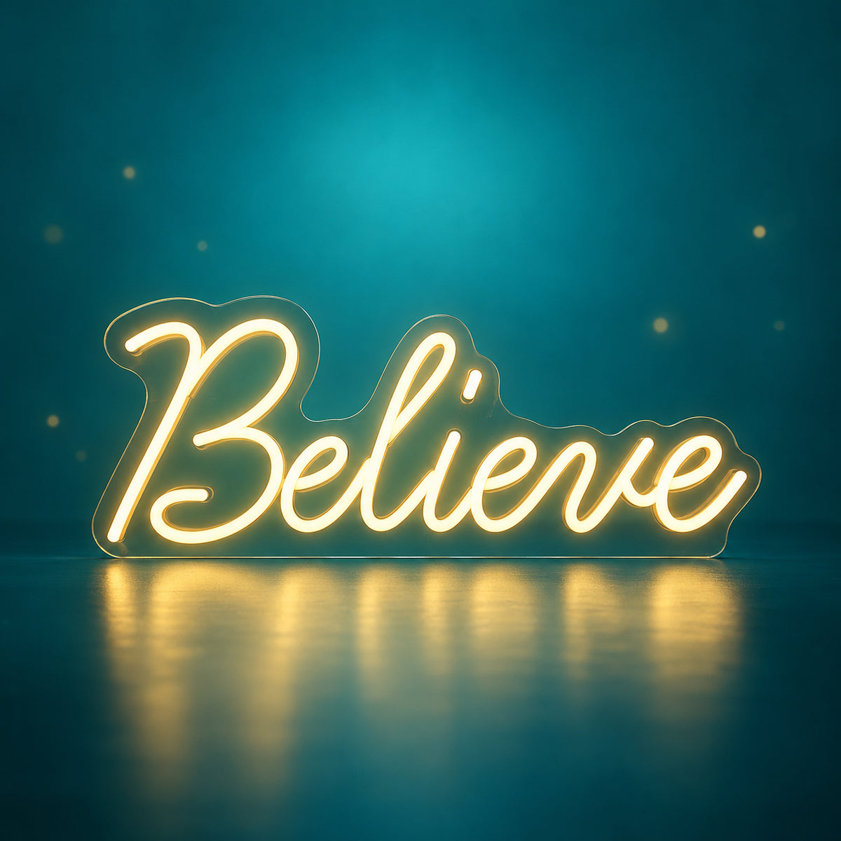 Believe LED Neon Sign for Christmas Light Up Party Decor - Facebook Ad Image