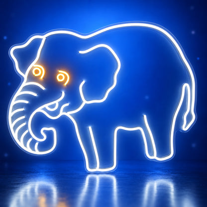Elephant LED Neon Sign Full Body Line Art - Facebook Ad Image