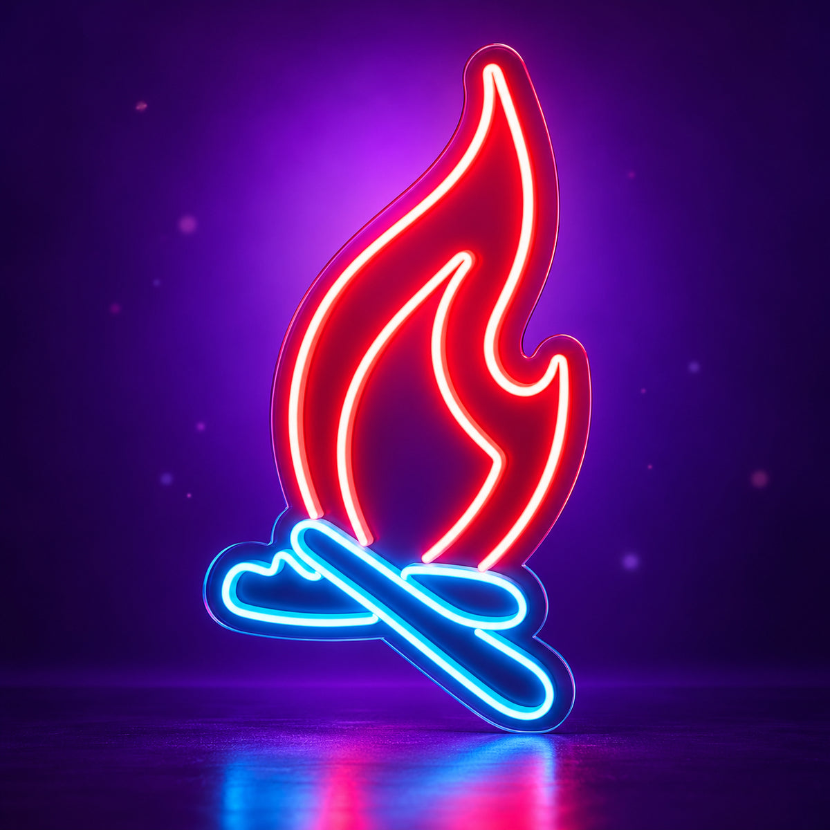 Campfire Bonfire LED Neon Sign Dimmable Wall Light - Facebook Ad Image