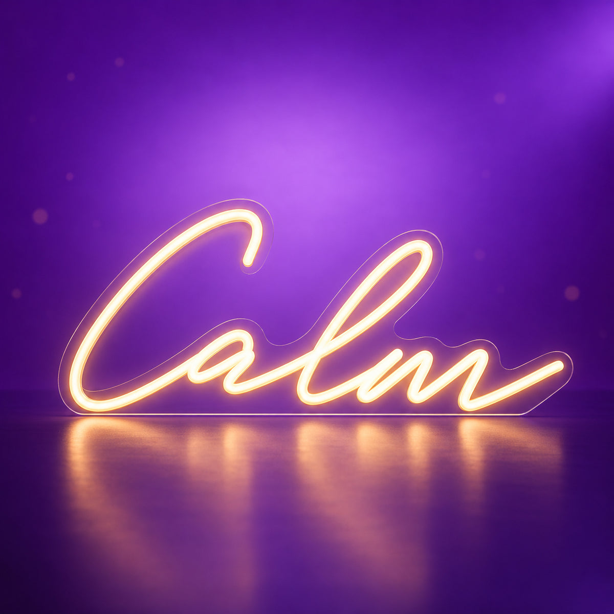Calm LED Neon Sign Dimmable Wall Light - Facebook Ad Image