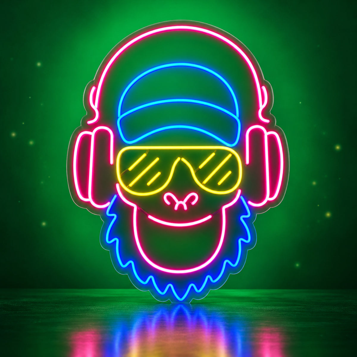 Music Monkey LED Neon Sign for Party Dimmable Backdrop Light - Facebook Ad Image