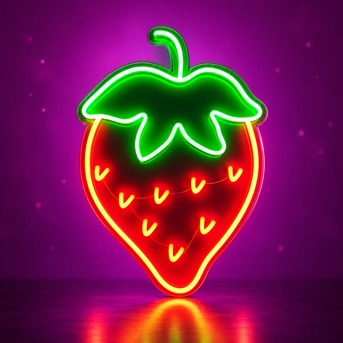 Strawberry LED Neon Sign for Bar Light Up Business Decor - Facebook Ad Image