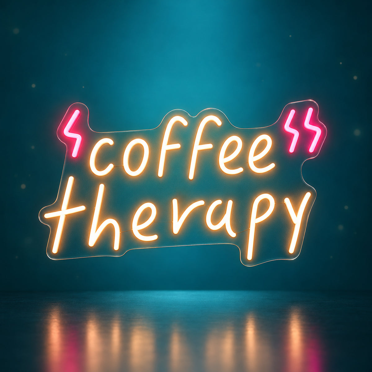 Coffee Therapy Neon Sign - Facebook Ad Image