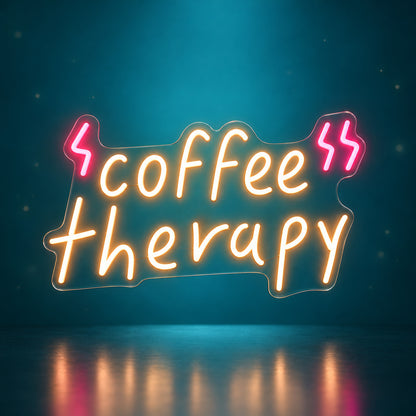 Coffee Therapy Neon Sign - Facebook Ad Image