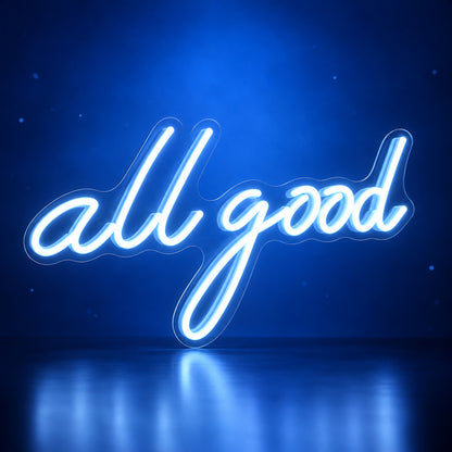 All Good LED Neon Sign Dimmable Wall Light - Facebook Ad Image