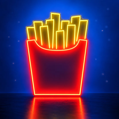 French Fries LED Neon Sign Dimmable Wall Light - Facebook Ad Image