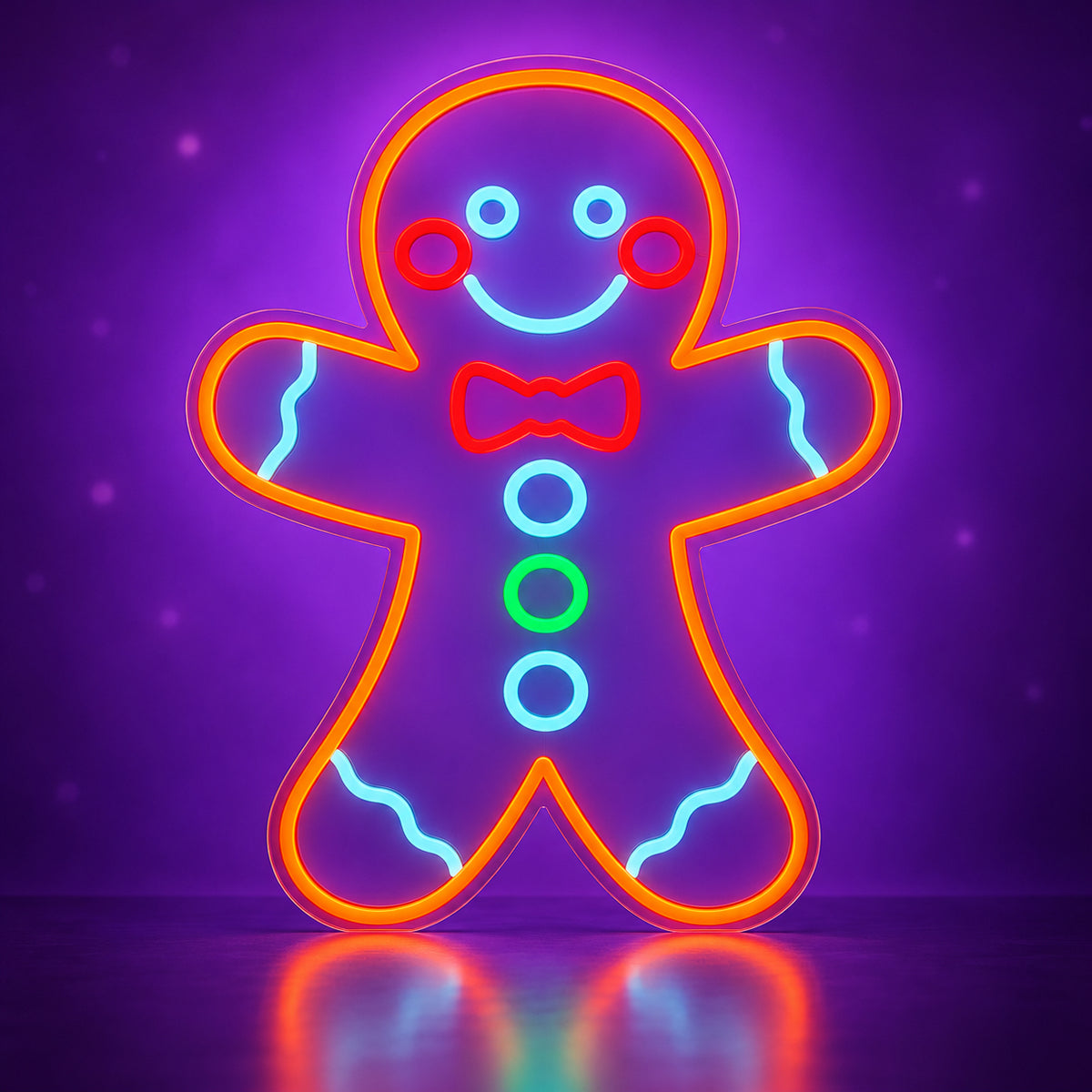 Gingerbread Man Neon Sign - Facebook Ad Image