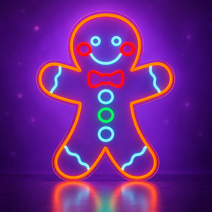 Gingerbread Man Neon Sign - Facebook Ad Image