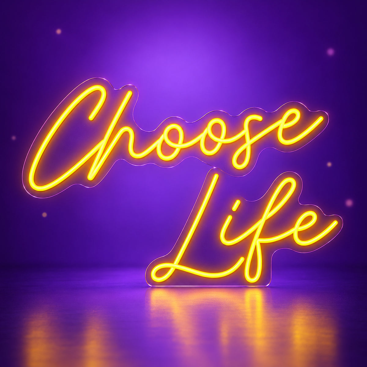 Choose Life LED Neon Sign Dimmable Wall Light - Facebook Ad Image