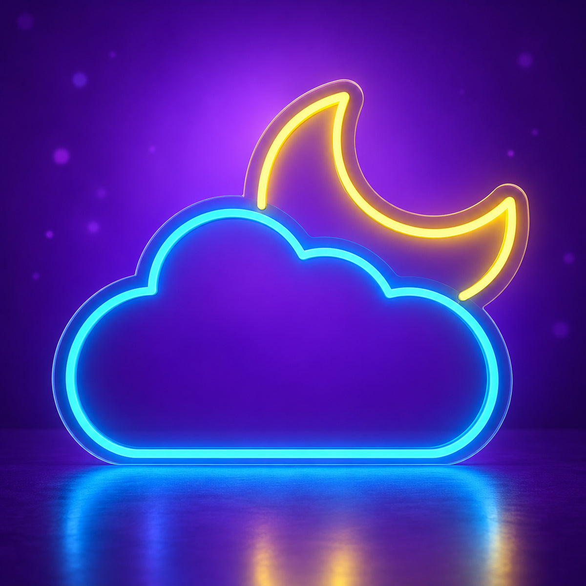 Cloud Moon LED Neon Sign Dimmable Wall Light - Facebook Ad Image