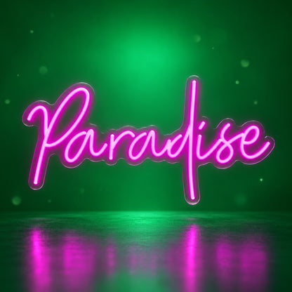 Paradise LED Neon Sign Mural Wall Script - Facebook Ad Image