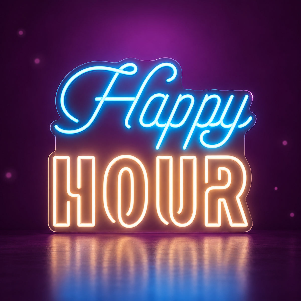 Happy Hour Bar Neon Light - Facebook Ad Image