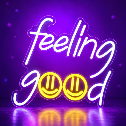 Feeling Good LED Neon Sign Dimmable Wall Light - Facebook Ad Image