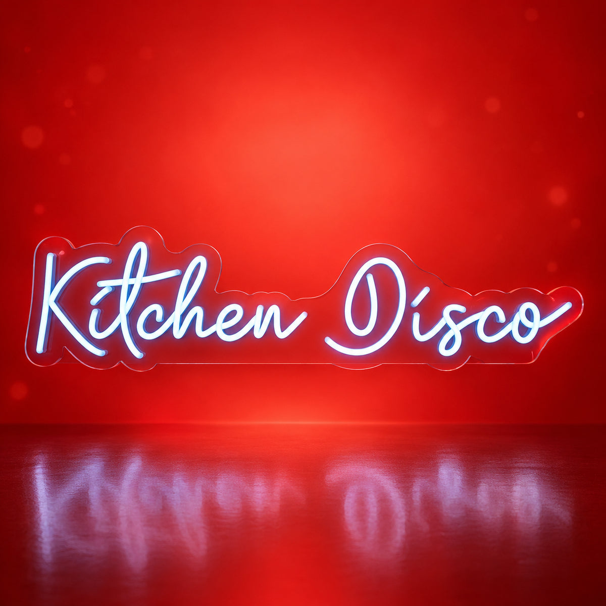 Kitchen Disco LED Neon Sign Greenery Wall Script - Facebook Ad Image