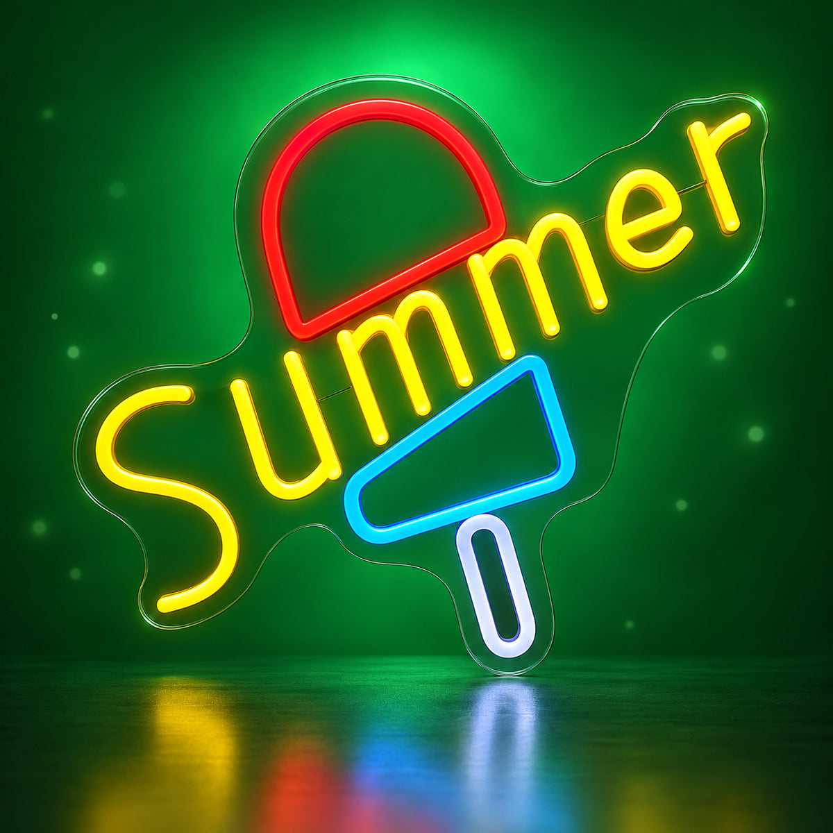 Ice Cream Summer LED Neon Sign for Bar Light Up Business Decor - Facebook Ad Image