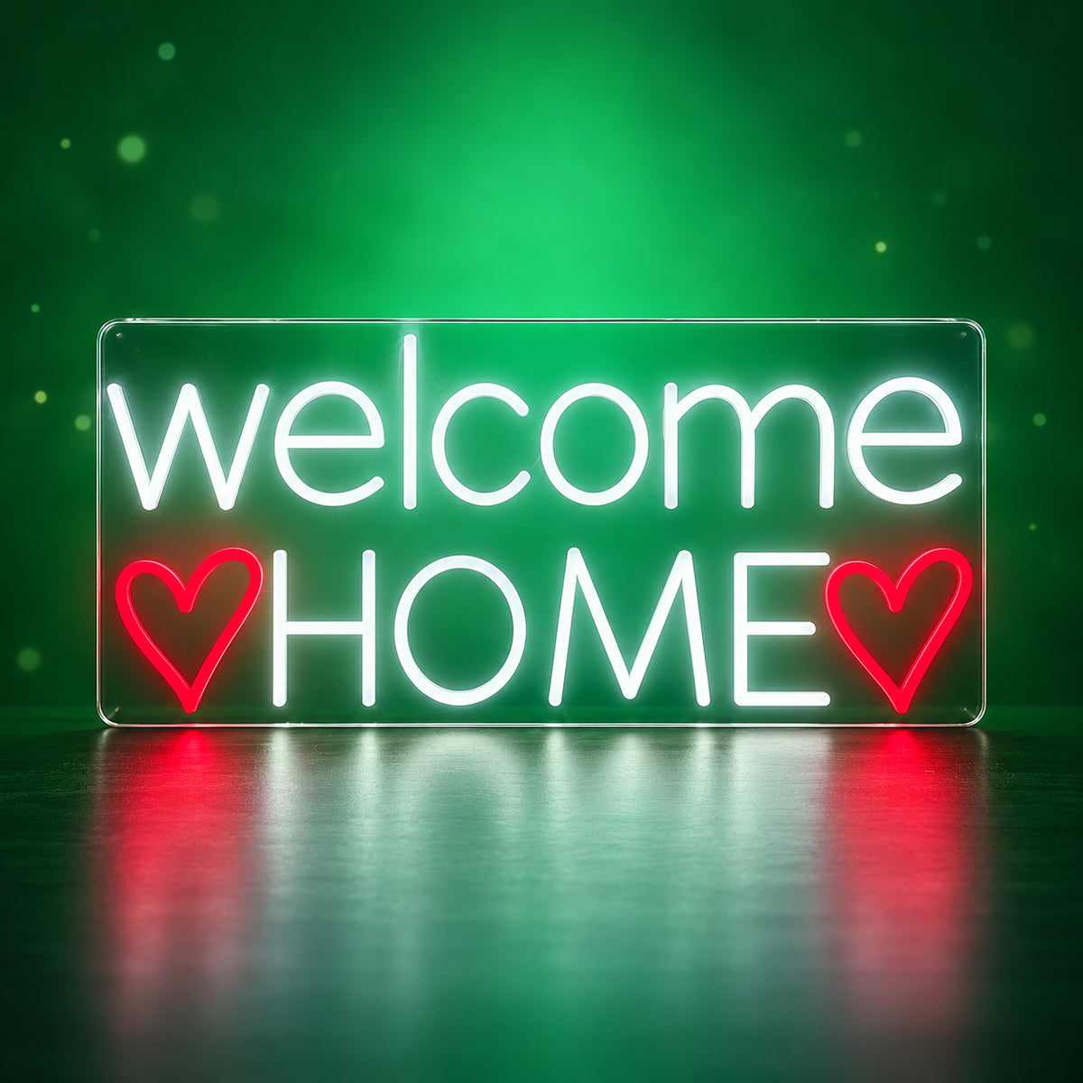 Welcome HOME Heart Neon Sign - Facebook Ad Image