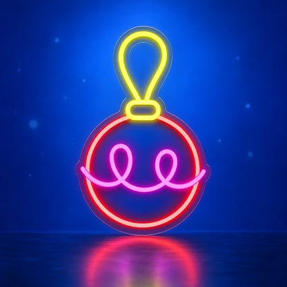 Christmas Baubles Neon Light - Facebook Ad Image