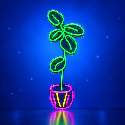Fiddle Leaf Fig Plant Neon Sign - Facebook Ad Image