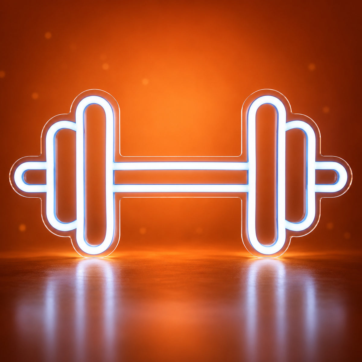 Gym Weight LED Neon Sign for Storefront Light Up Business Decor - Facebook Ad Image