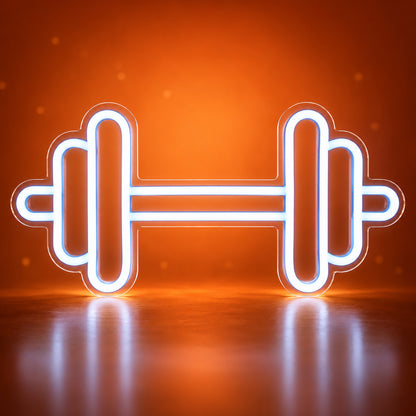 Gym Weight LED Neon Sign for Storefront Light Up Business Decor - Facebook Ad Image