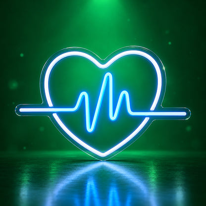 Heartbeat LED Neon Sign for Wedding Light Up Party Decor - Facebook Ad Image