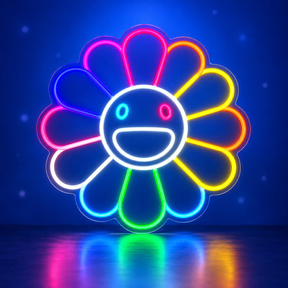 Sunflower LED Neon Sign for Kids Room Dimmable Wall Decor - Facebook Ad Image
