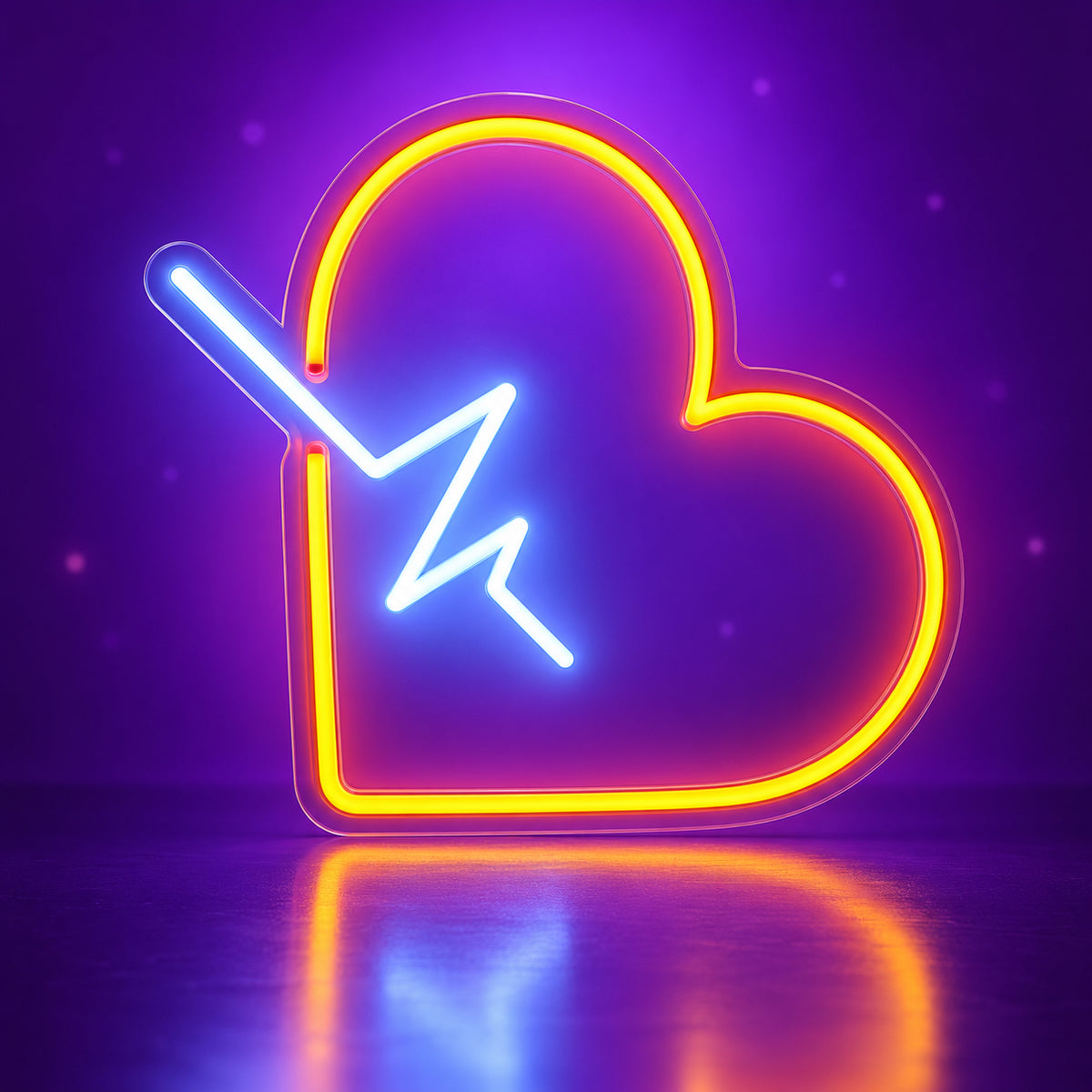 Heart LED Neon Sign for Wedding Light Up Party Decor - Facebook Ad Image