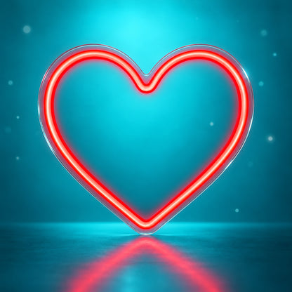 Heart LED Neon Sign for Man Cave Dimmable Wall Decor - Facebook Ad Image