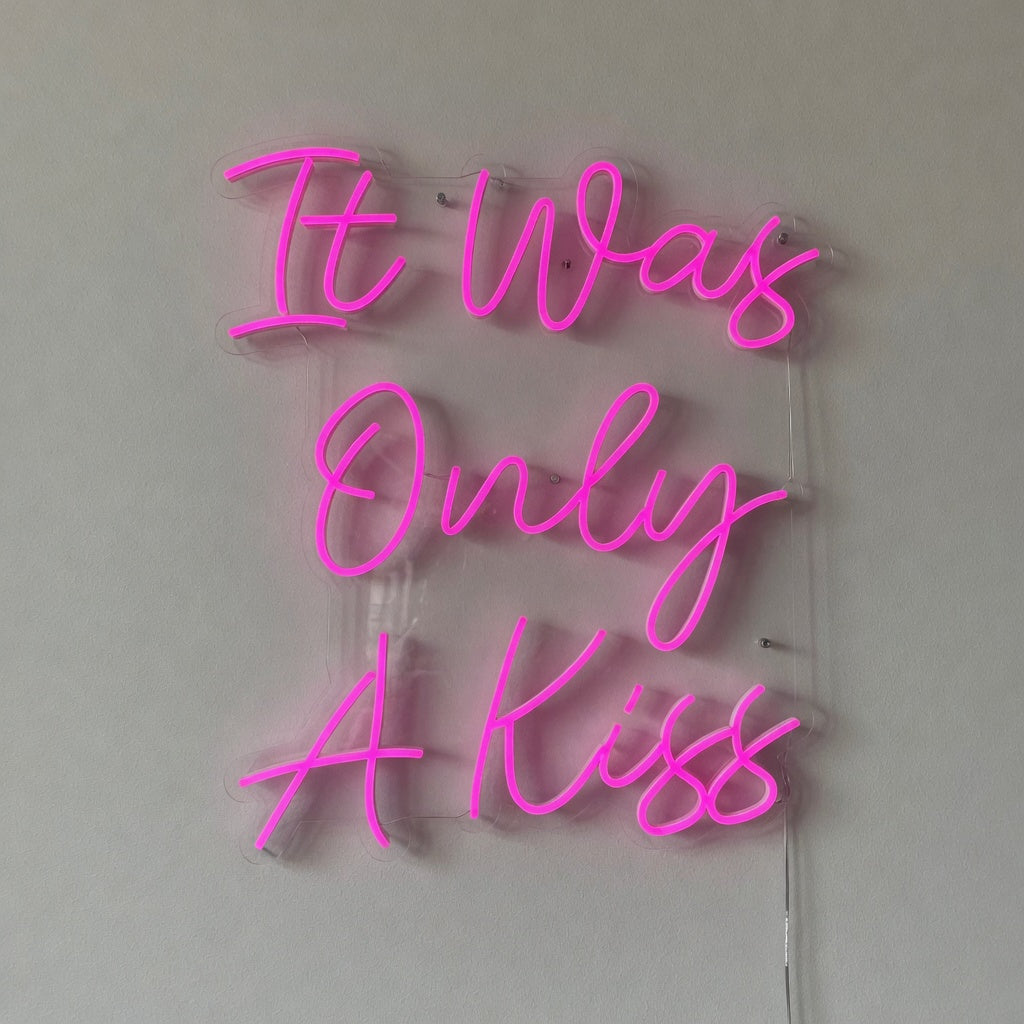 It Was Only a Kiss LED Neon Sign Dimmable Wall Light - Facebook Ad Image