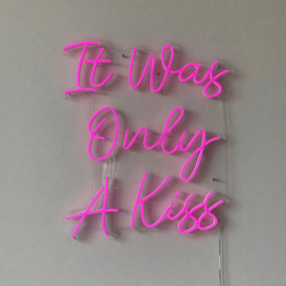 It Was Only a Kiss LED Neon Sign Dimmable Wall Light - Facebook Ad Image