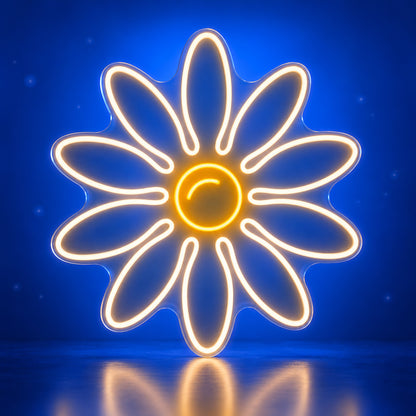 Daisy Flower LED Neon Sign for Salon Light Up Business Decor - Facebook Ad Image