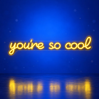 You're So Cool LED Neon Sign Warm Couch Scene Script - Facebook Ad Image