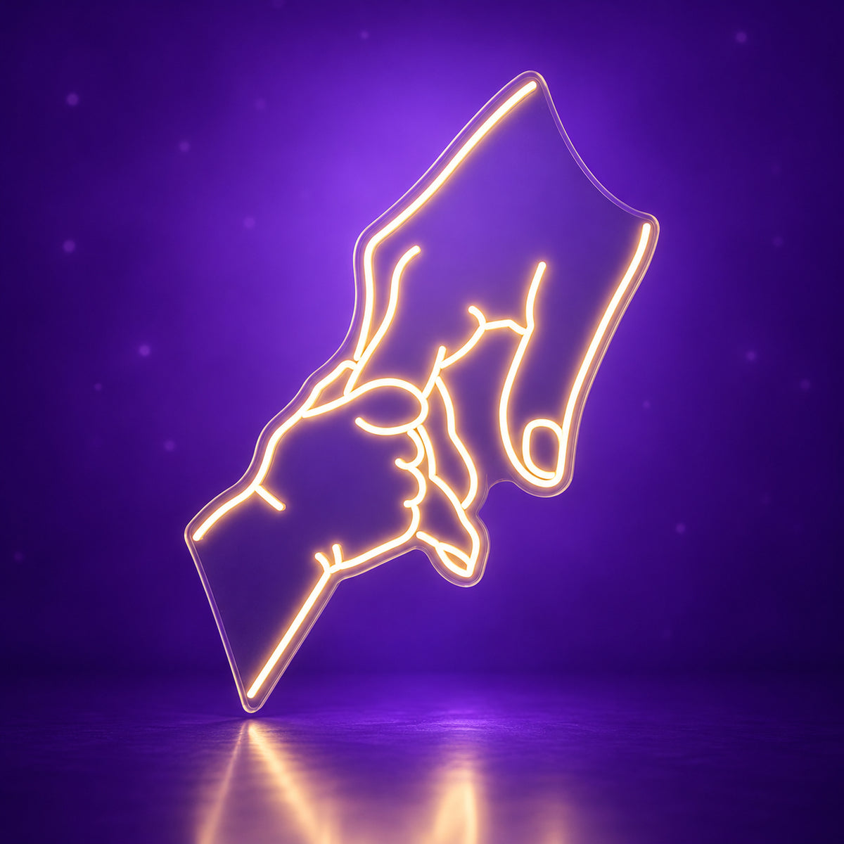 Holding Hands Neon Sign - Facebook Ad Image