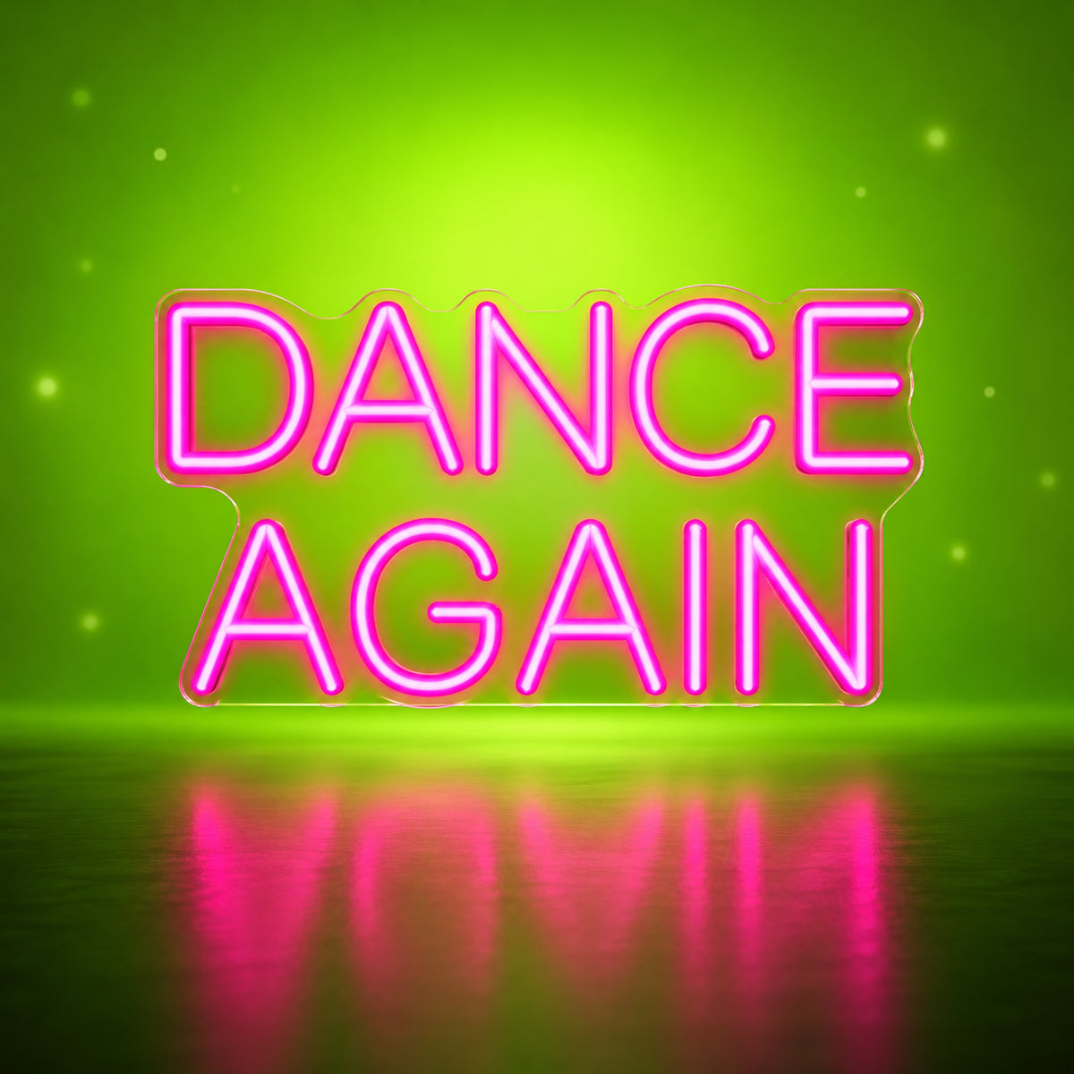 Dance Again LED Neon Sign for Party Dimmable Backdrop Light - Facebook Ad Image