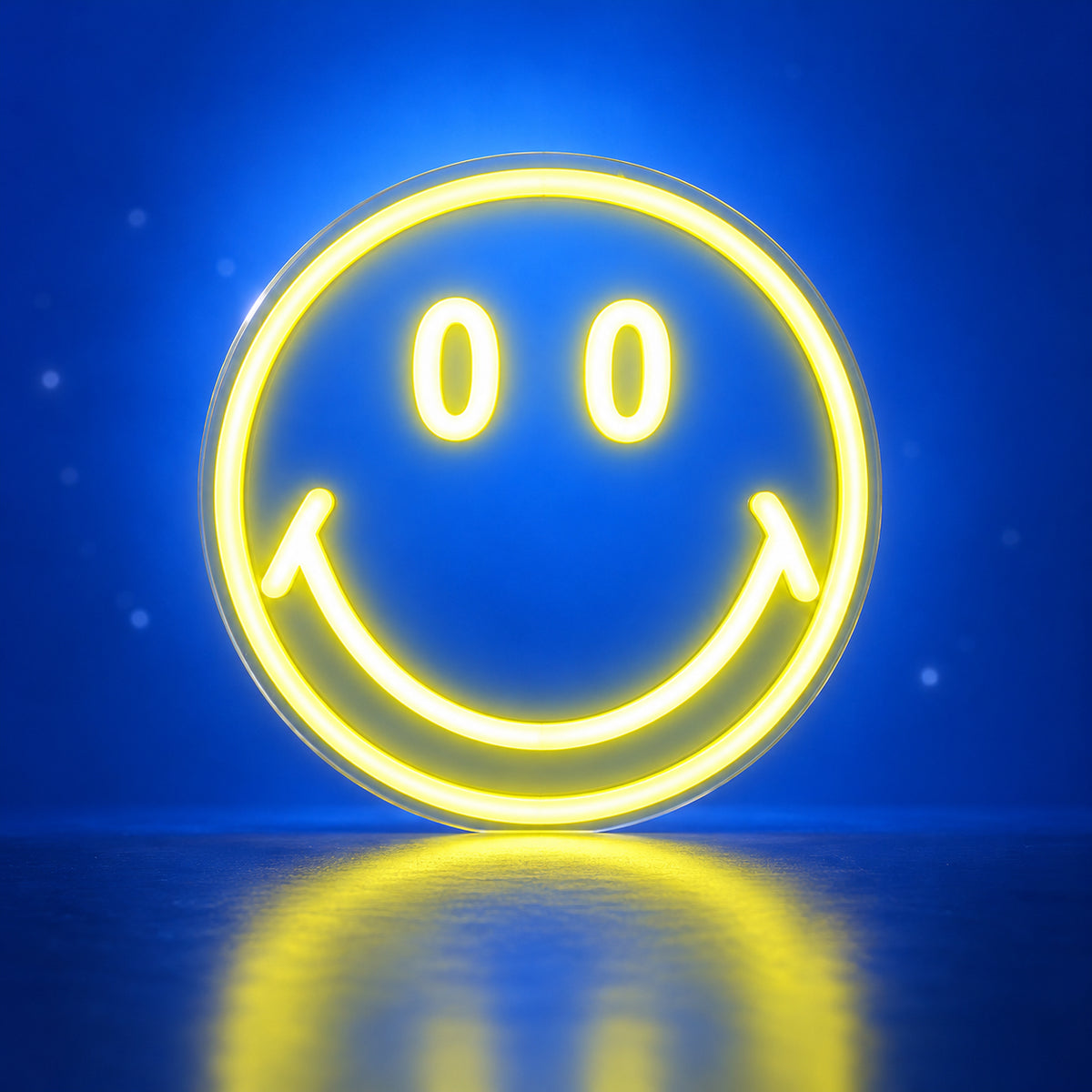 Smiley Classic LED Neon Sign for Man Cave Dimmable Wall Decor - Facebook Ad Image