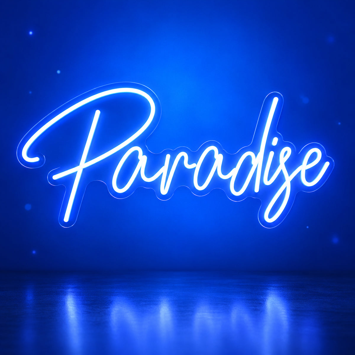Paradise LED Neon Sign Playful Scene Script - Facebook Ad Image