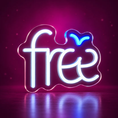 Free LED Neon Sign for Man Cave Dimmable Wall Decor - Facebook Ad Image
