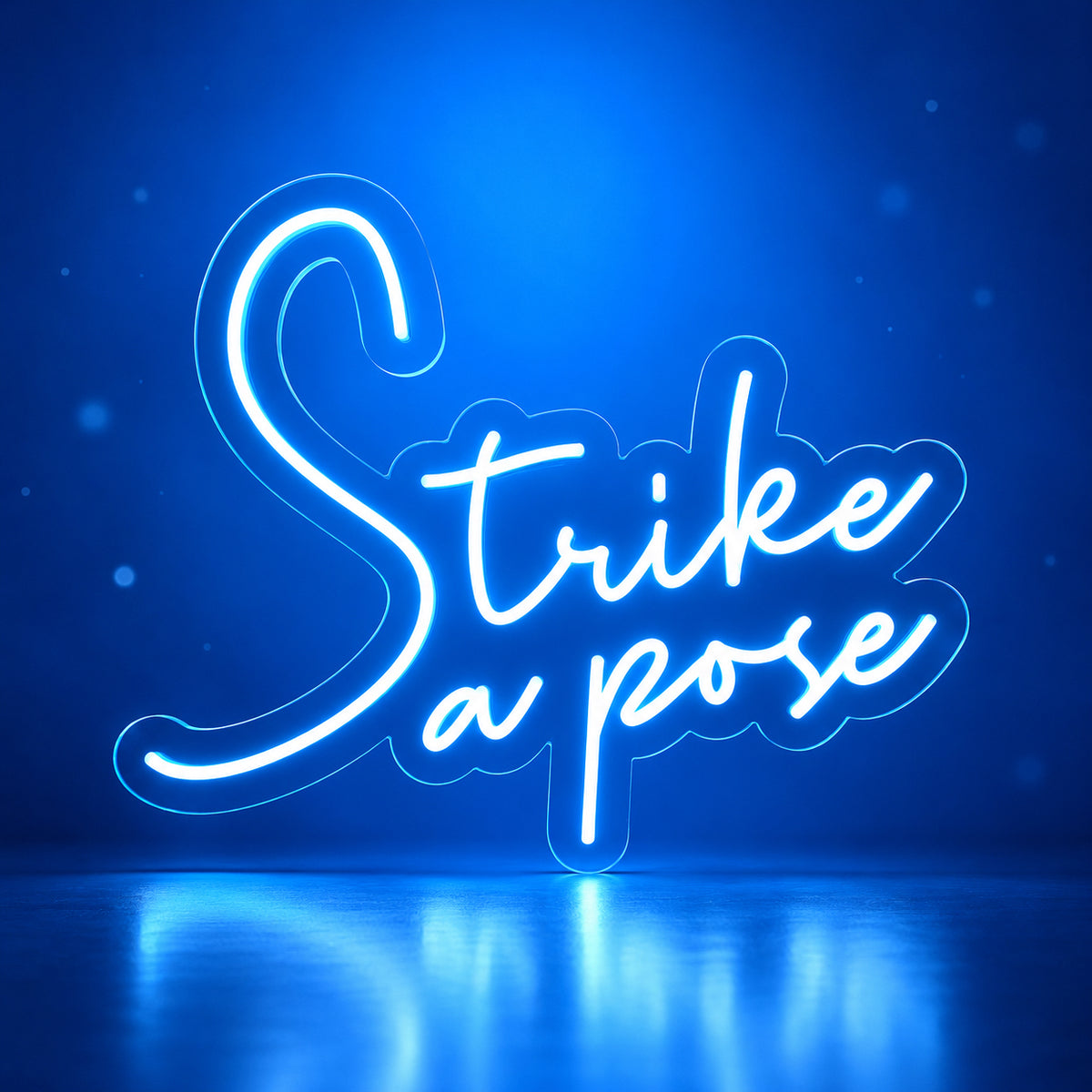 Strike a Pose LED Neon Sign Dimmable Wall Light - Facebook Ad Image