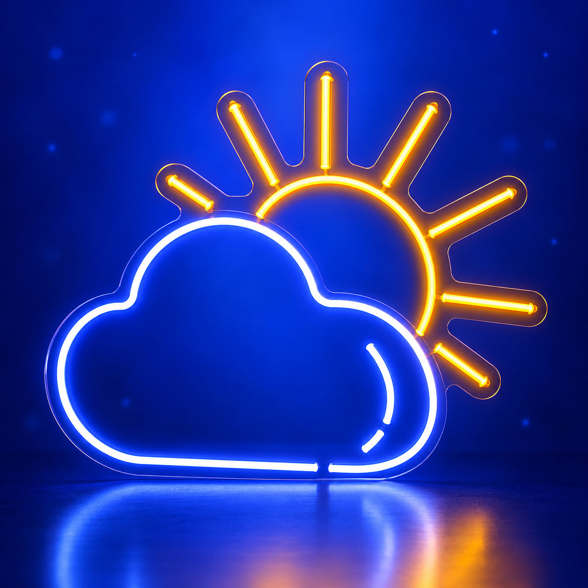 Sunny Day Clouds Sun LED Neon Sign Dimmable Wall Light - Facebook Ad Image