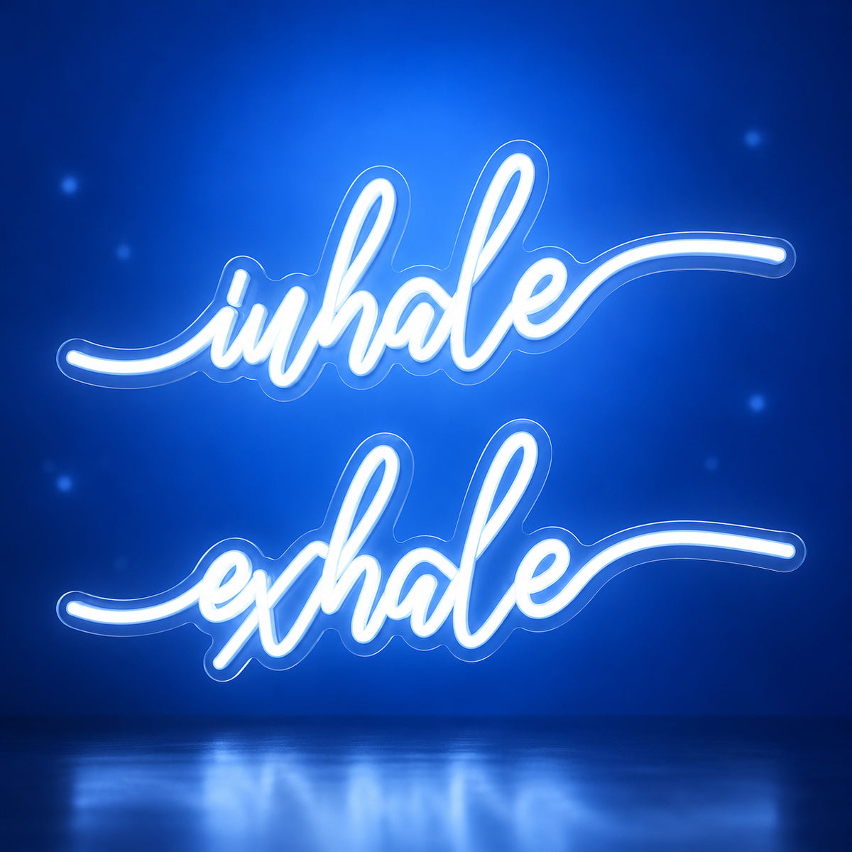 Inhale Exhale Neon Sign - Facebook Ad Image