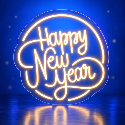 Happy New Year LED Neon Sign Dimmable Wall Light - Facebook Ad Image