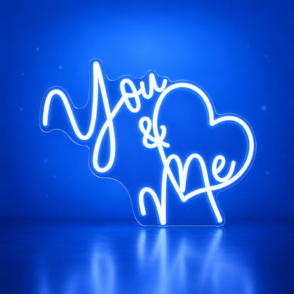 You Me Heart LED Neon Sign Dimmable Wall Light - Facebook Ad Image